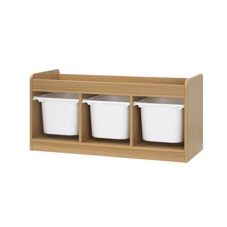 ตู้ลิ้นชักเก็บของ 3 ช่อง FURDINI TORI BOX 96 ซม. สี NATURAL OAK/ขาว_0