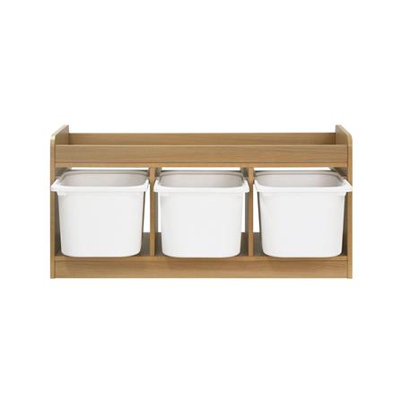 ตู้ลิ้นชักเก็บของ 3 ช่อง FURDINI TORI BOX 96 ซม. สี NATURAL OAK/ขาว_2