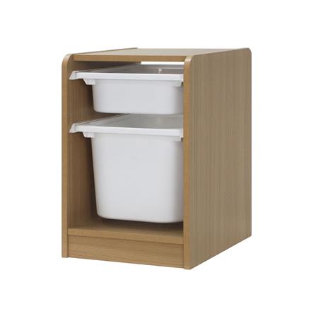 ตู้ลิ้นชักเก็บของ 2 ช่อง FURDINI TORI BOX 33 ซม. สี NATURAL OAK/ขาว_0