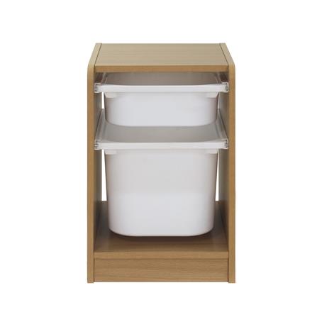 ตู้ลิ้นชักเก็บของ 2 ช่อง FURDINI TORI BOX 33 ซม. สี NATURAL OAK/ขาว_1