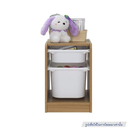 ตู้ลิ้นชักเก็บของ 2 ช่อง FURDINI TORI BOX 33 ซม. สี NATURAL OAK/ขาว_7