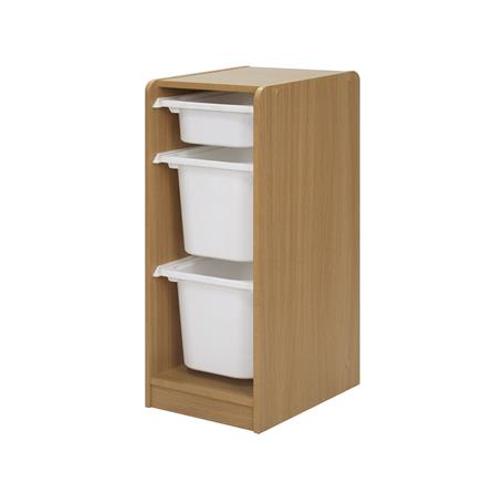 ตู้ลิ้นชักเก็บของ 3 ช่อง FURDINI TORI BOX 33 ซม. สี NATURAL OAK/ขาว_0