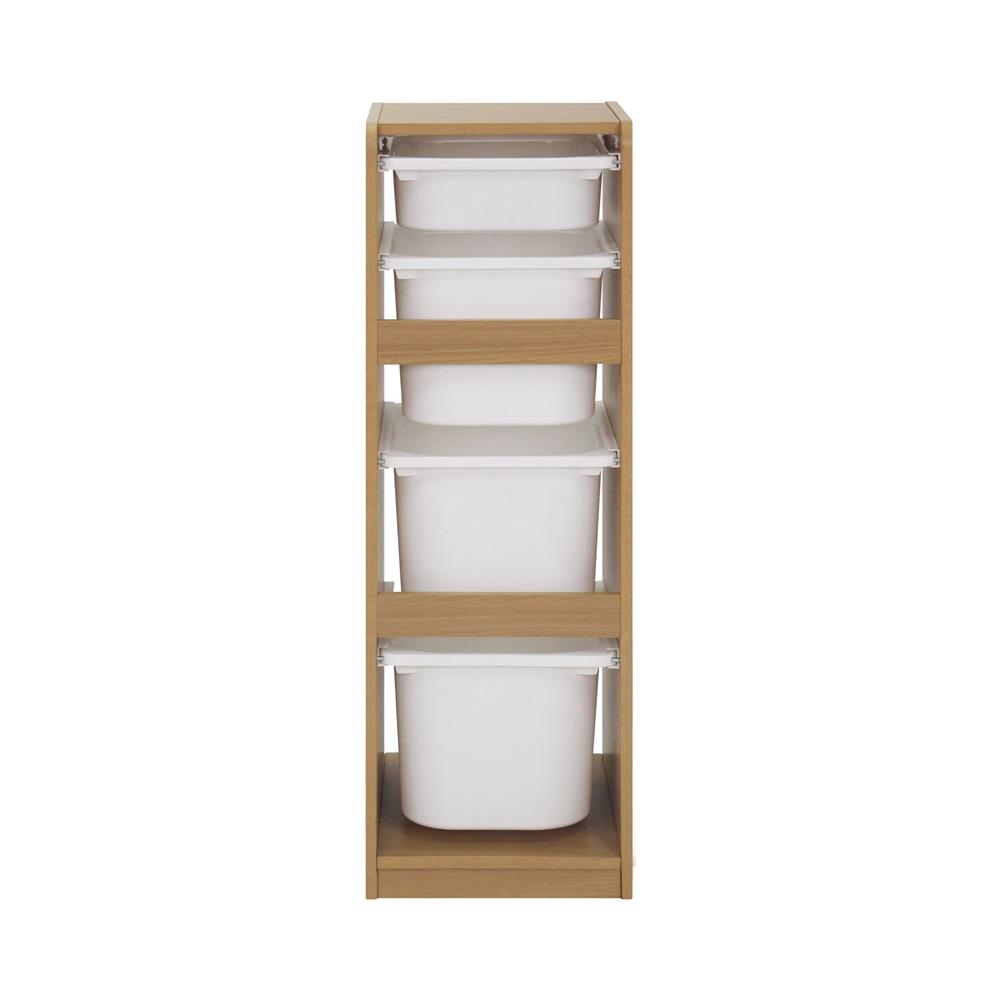 ตู้ลิ้นชักเก็บของ 4 ช่อง FURDINI TORI BOX 33 ซม. สี NATURAL OAK/ขาว