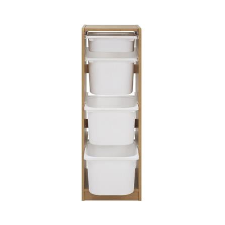 ตู้ลิ้นชักเก็บของ 4 ช่อง FURDINI TORI BOX 33 ซม. สี NATURAL OAK/ขาว_2