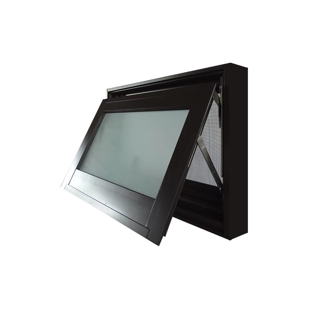 หน้าต่างอะลูมิเนียมบานกระทุ้งพร้อมมุ้งลวด J-TRUST SANKYOALUMI 60x40 ซม. สีดำ