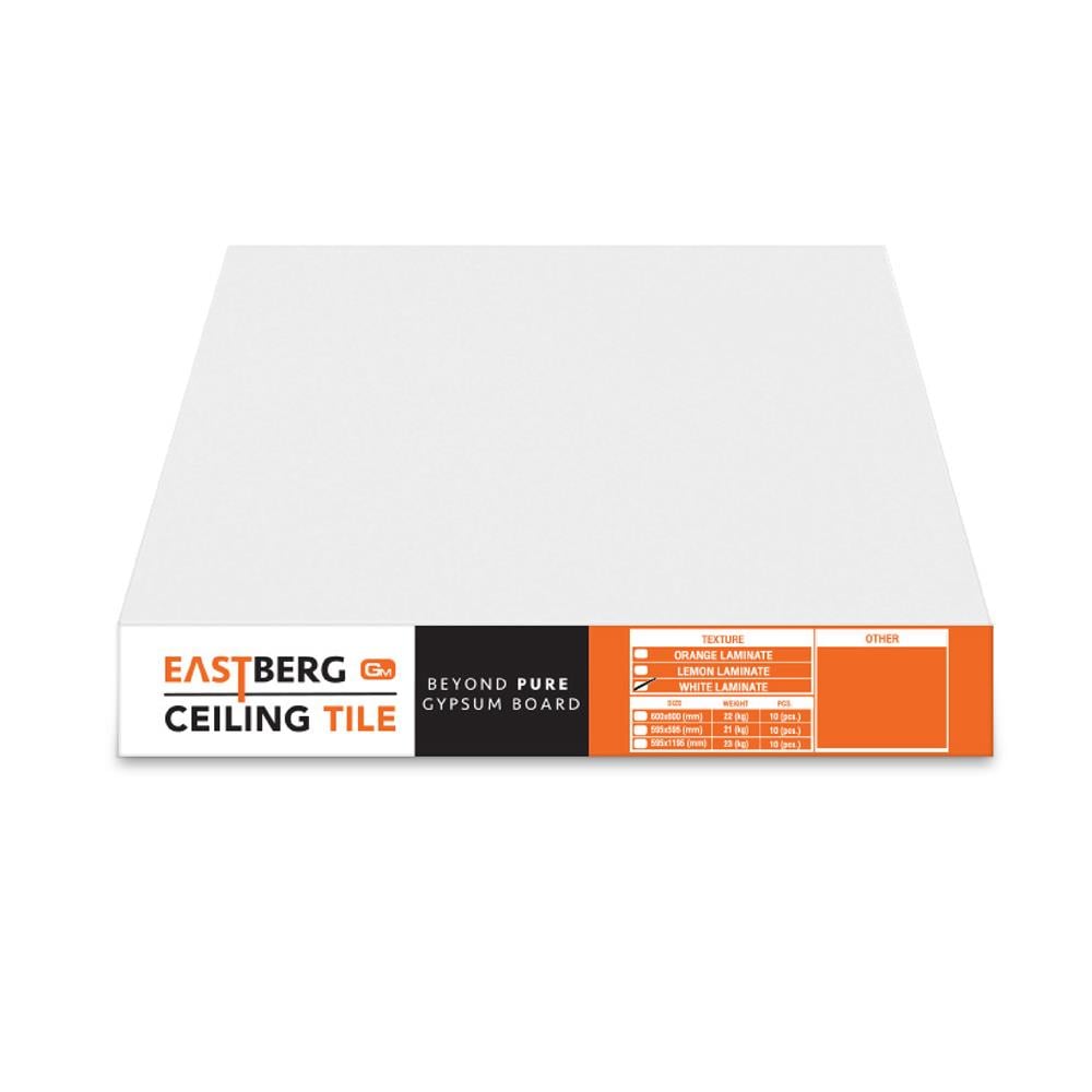 แผ่นยิปซั่ม GM EASTBERG ออเร้นจ์ 60x60x0.8 ซม. (แพ็ก 10 ชิ้น)