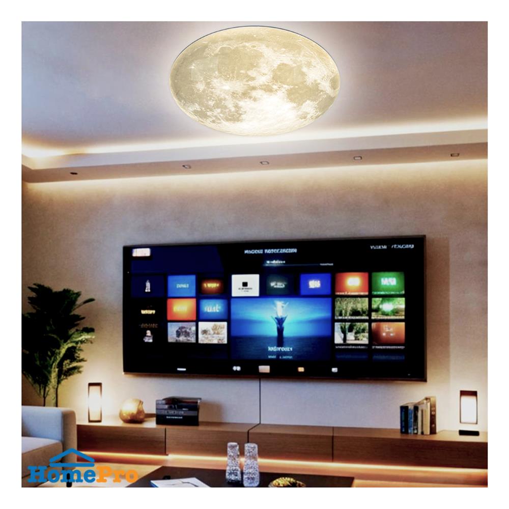 ไฟเพดาน LED STARLIGHT MOON 04-SL-23445-500 72 วัตต์ DAYLIGHT/COOL WHITE/WARM WHITE 19 นิ้ว สีขาว/เทา