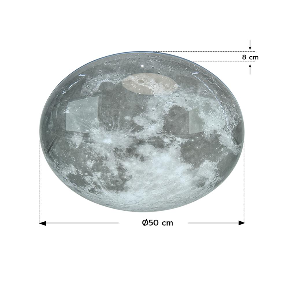 ไฟเพดาน LED STARLIGHT MOON 04-SL-23445-500 72 วัตต์ DAYLIGHT/COOL WHITE/WARM WHITE 19 นิ้ว สีขาว/เทา