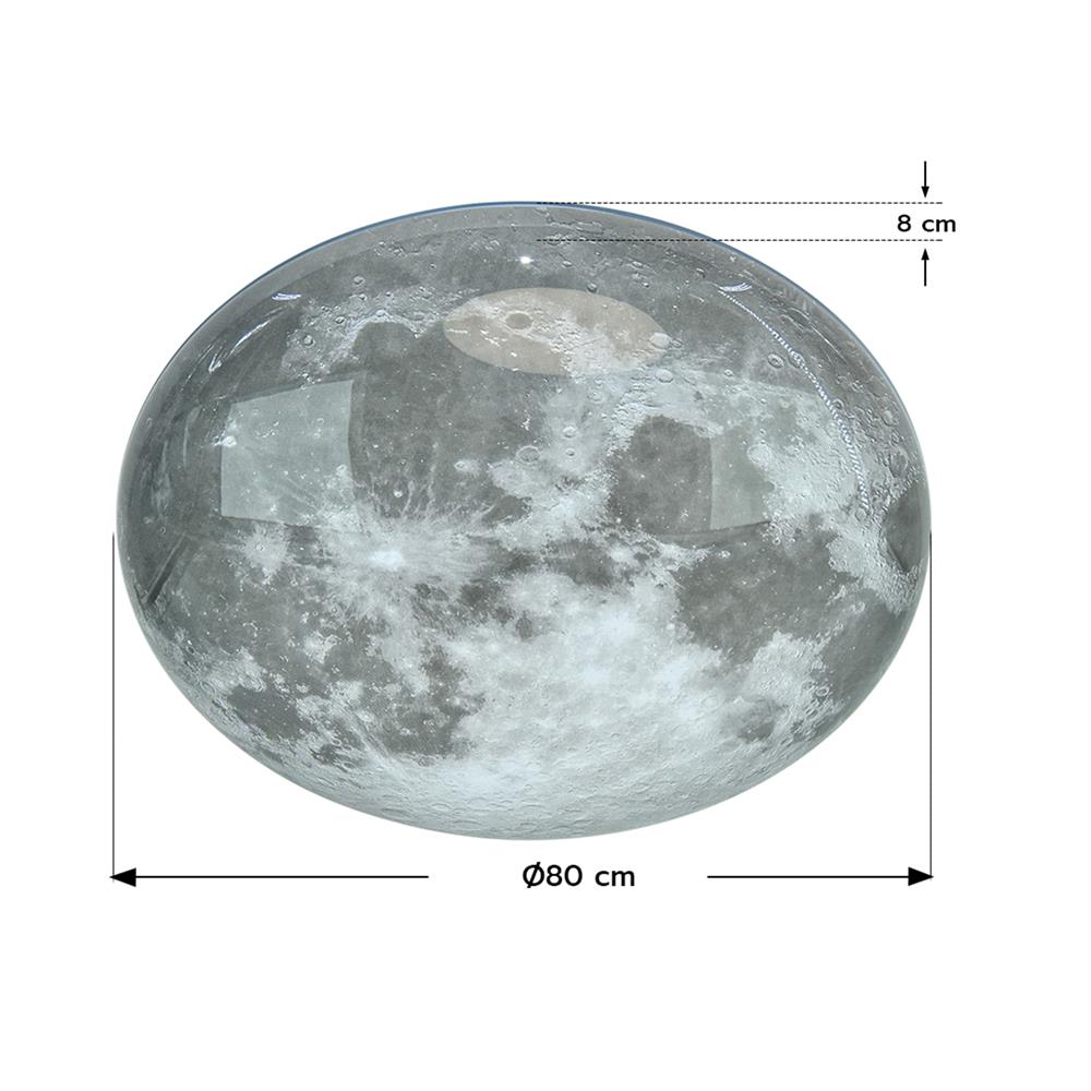 ไฟเพดาน LED STARLIGHT MOON H 04-SL-23445-800 144 วัตต์ DAYLIGHT/COOL WHITE/WARM WHITE 31 นิ้ว สีขาว/เทา
