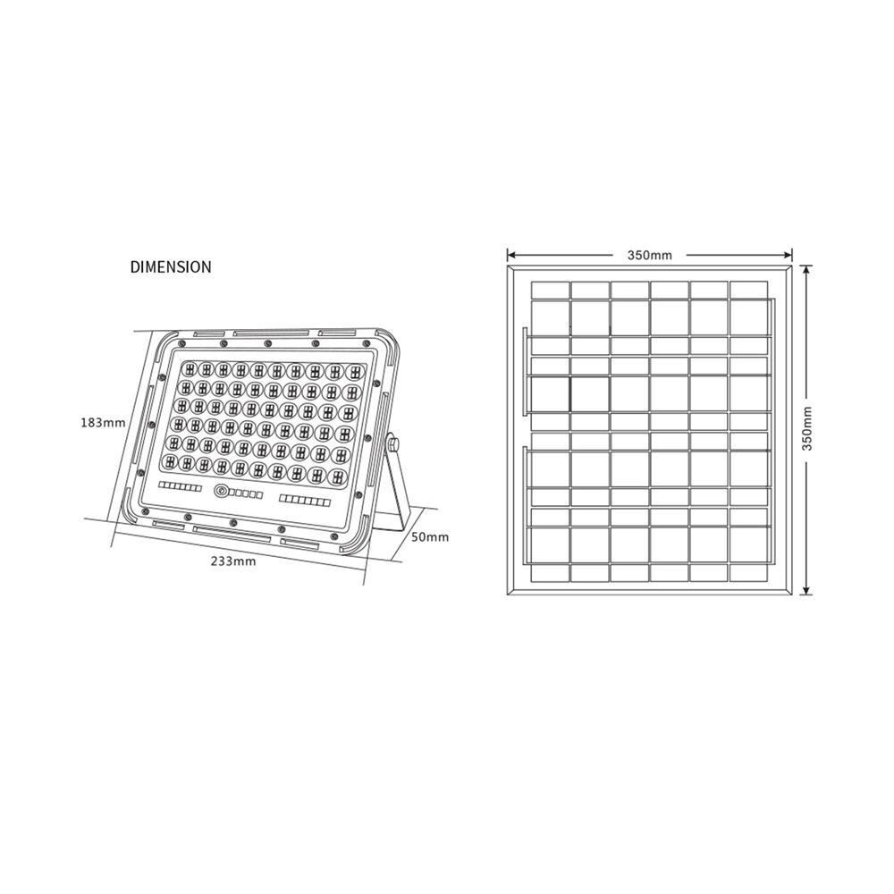 สปอตไลท์ SOLAR SHINING GALAXY PRO 570 วัตต์ DAYLIGHT สีดำ