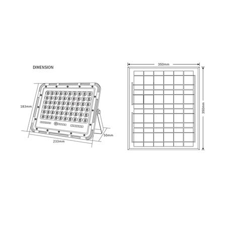สปอตไลท์ SOLAR SHINING GALAXY PRO 570 วัตต์ DAYLIGHT สีดำ_19