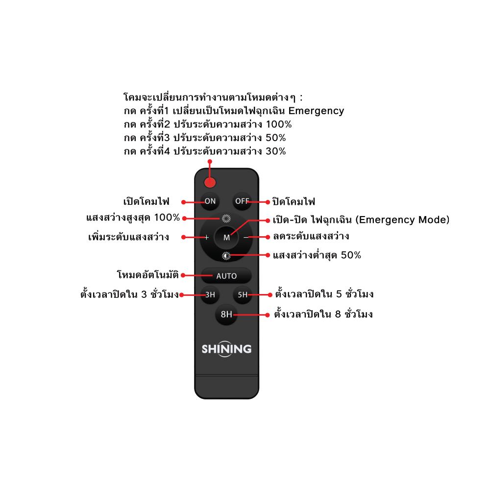 สปอตไลท์ SOLAR SHINING GALAXY PRO 270 วัตต์ DAYLIGHT สีดำ