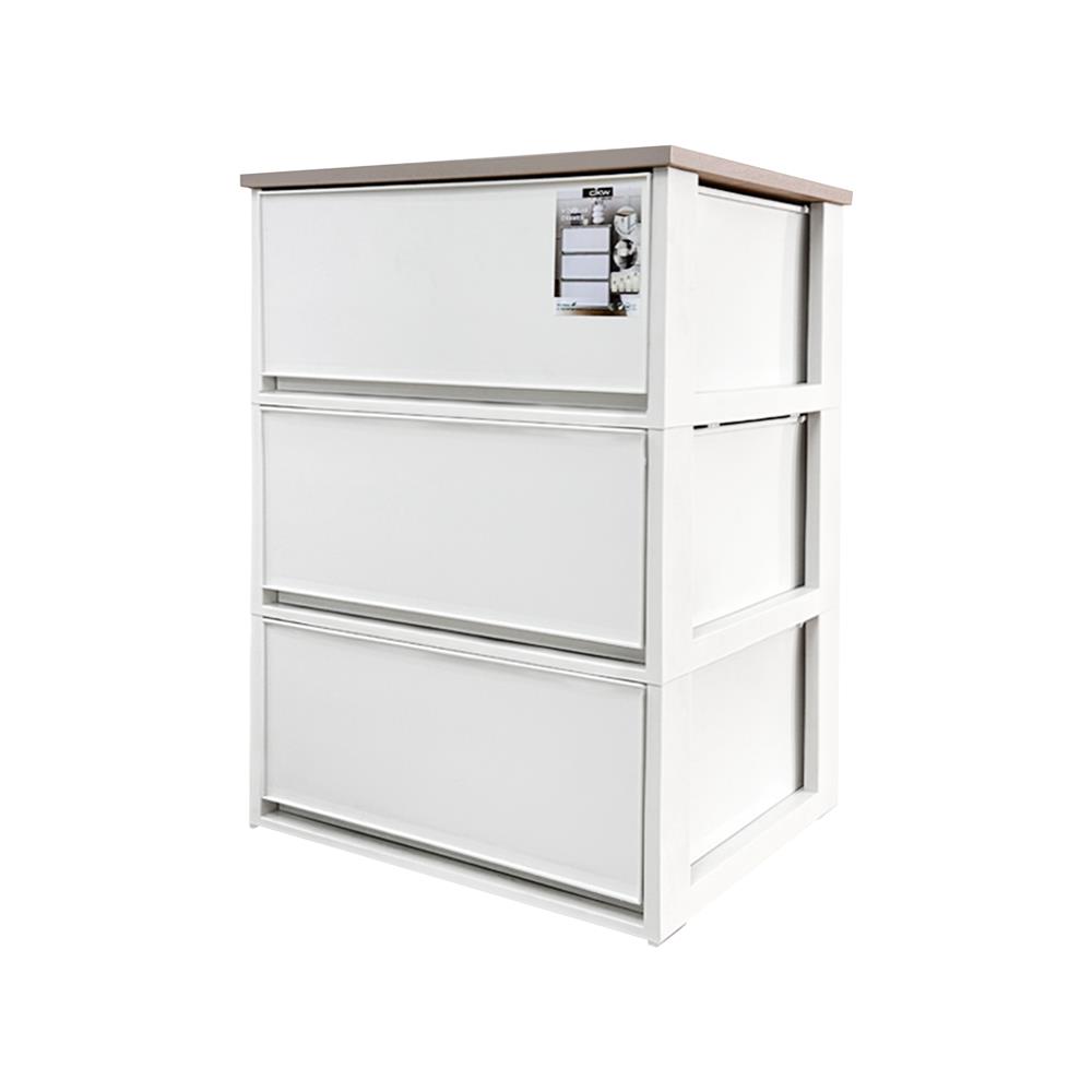 ตู้ลิ้นชัก 3 ชั้น DKW MODULAR 53.5x36.5x68 ซม. สีขาว