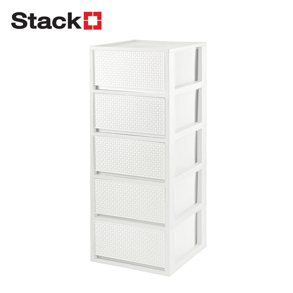 ตู้ลิ้นชัก 5 ชั้น STACKO SAAN 34.2x36.5x85.4 ซม. สีขาว