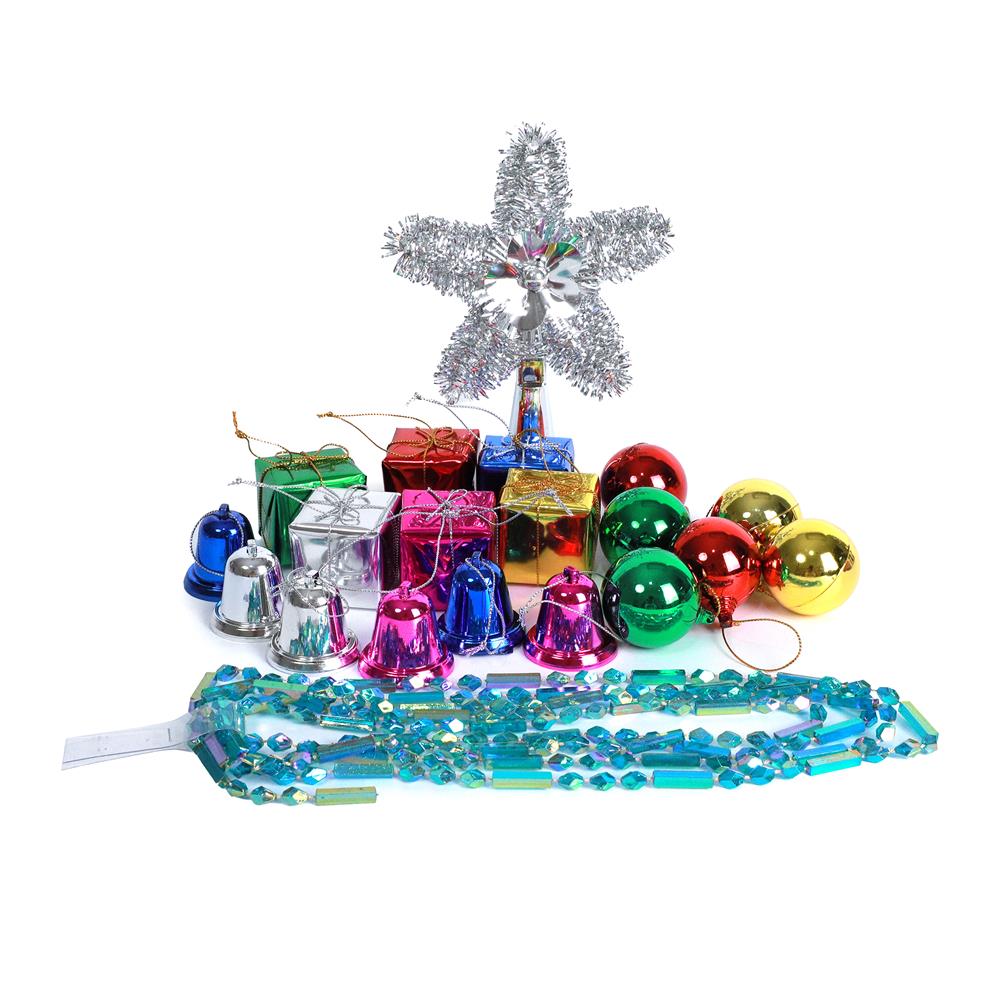 ชุดรวมของตกแต่งคริสต์มาส SIAMXMAS หลากสี (แพ็ก 15 ชิ้น)