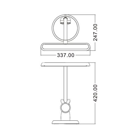 ไฟอ่านหนังสือ LED CARINI LA-E618 12 วัตต์ DAYLIGHT/COOL WHITE/WARM WHITE สีขาว_5