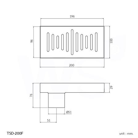 รางน้ำทิ้ง WS TSD-200F 10x20 ซม._1