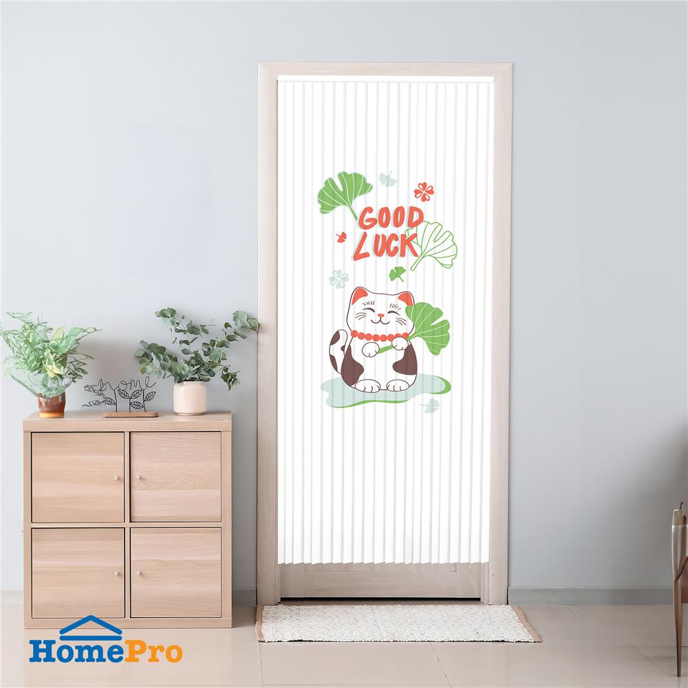 มู่ลี่ PVC HOME LIVING STYLE GOOD LUCK 80X200 ซม. สีขาว-เขียว