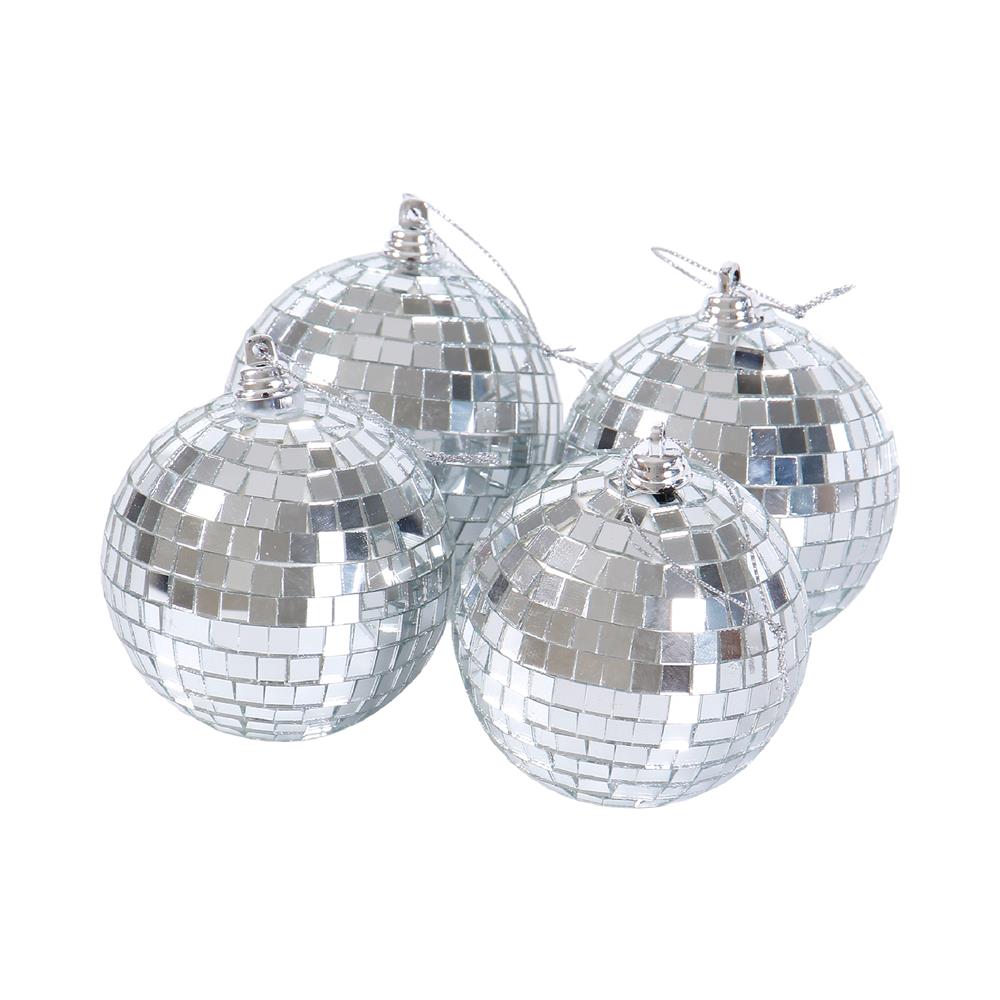 ชุดบอลตกแต่ง SIAMXMAS 8 ซม. สีเงิน (แพ็ก 4 ชิ้น)