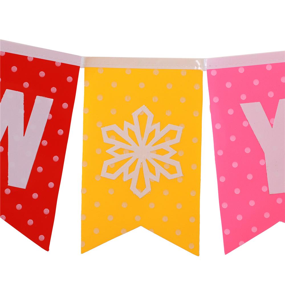 ป้ายตกแต่ง HAPPY NEW YEAR SIAMXMAS 150x15 ซม. ลายจุด