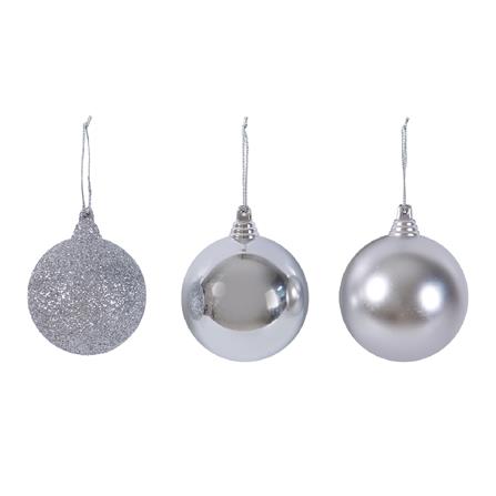 ชุดบอลตกแต่ง SIAMXMAS V2 6 ซม. สีเงิน (แพ็ก 6 ชิ้น)_1