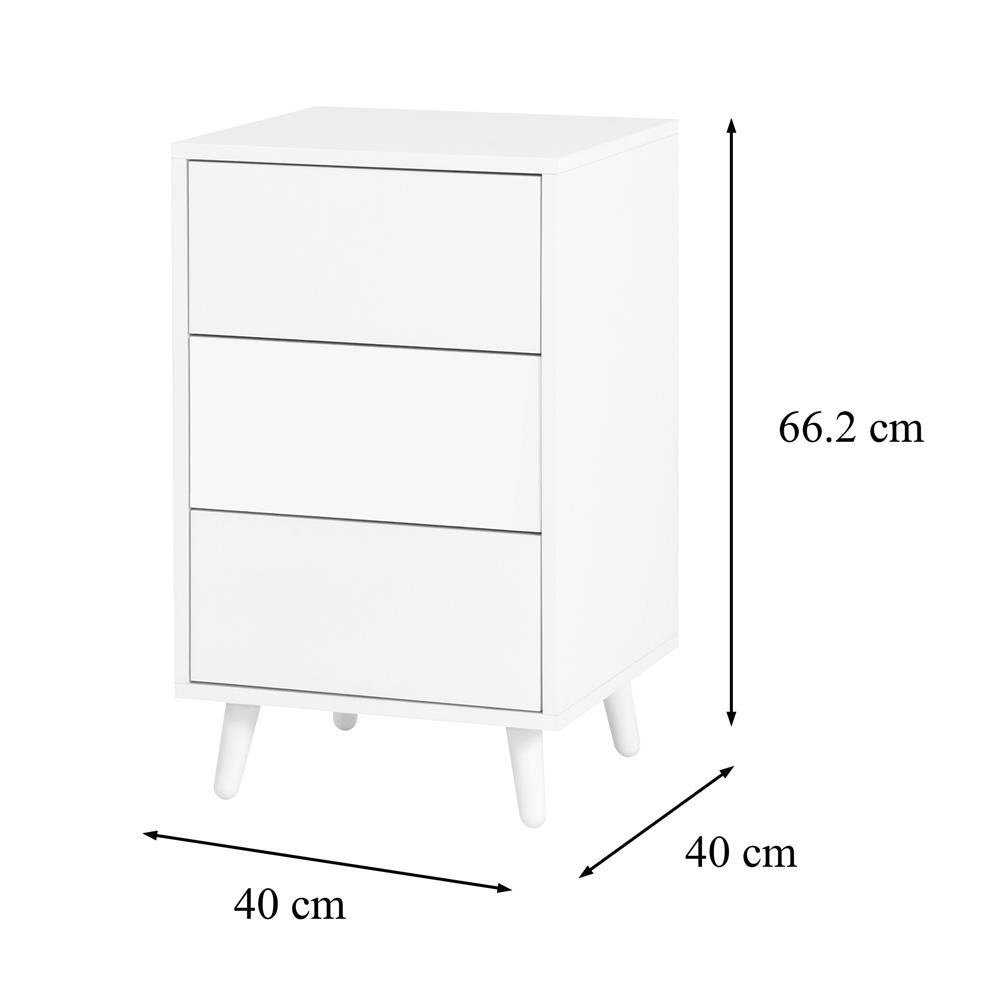 ตู้ลิ้นชัก 3 ลิ้นชัก FURDINI VIVO 40 ซม. สีขาว