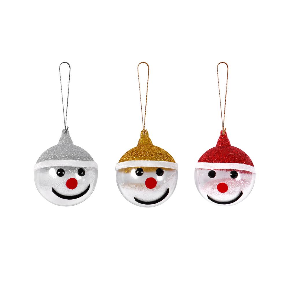 ชุดบอลตกแต่ง SIAMXMAS SNOW MAN 6 ซม. สีขาว (แพ็ก 6 ชิ้น)