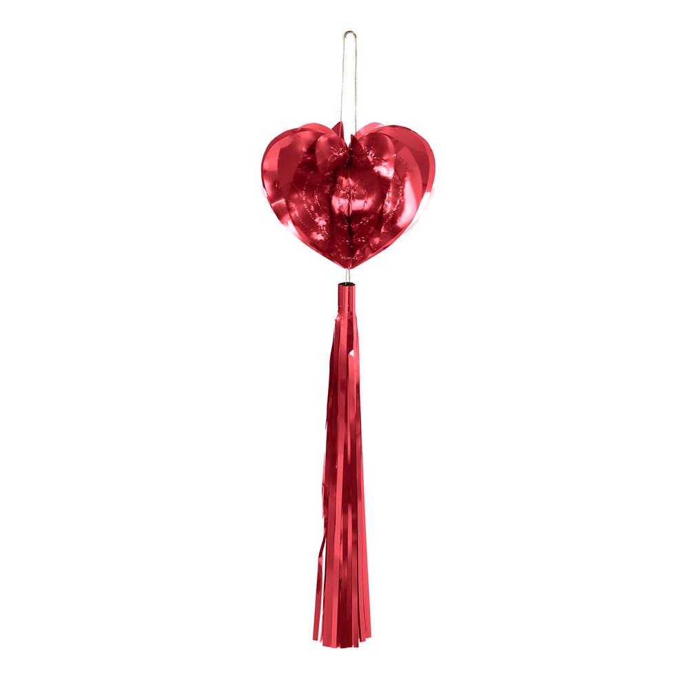 ของตกแต่ง หัวใจห้อยพู่แฟนซี SIAMXMAS 40 ซม. สีแดง