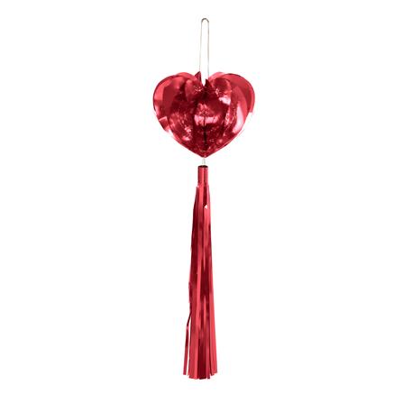 ของตกแต่ง หัวใจห้อยพู่แฟนซี SIAMXMAS 40 ซม. สีแดง_0