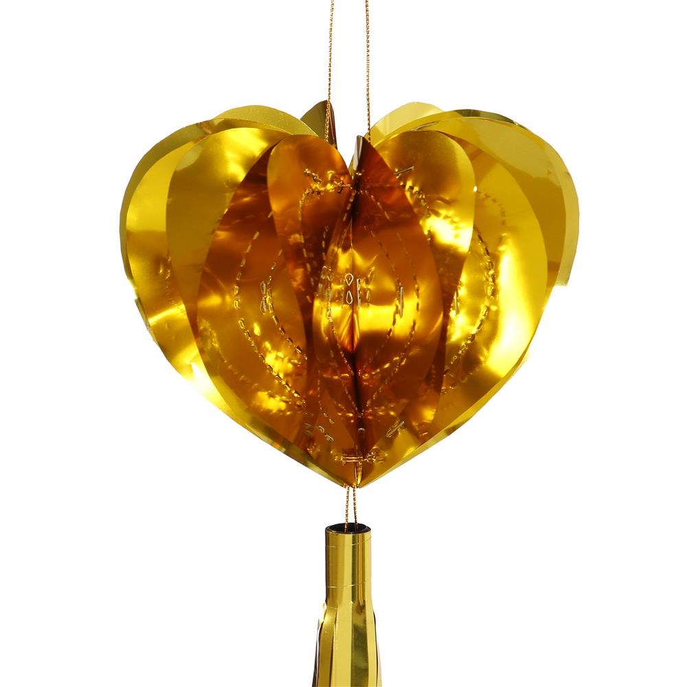 ของตกแต่ง หัวใจห้อยพู่แฟนซี SIAMXMAS 40 ซม. สีทอง