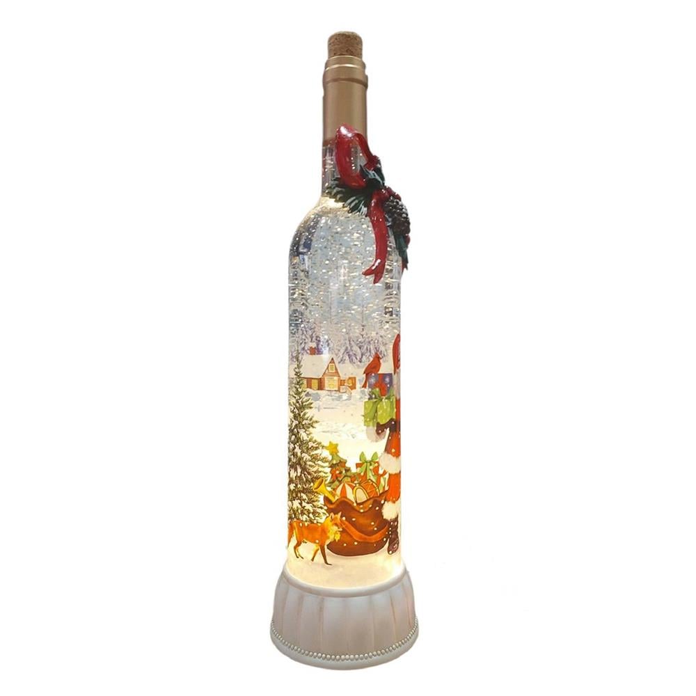 ของตกแต่งกล่องดนตรี SNAZZ SANTA BOTTLE 9.5x37.5 ซม. สีแดง