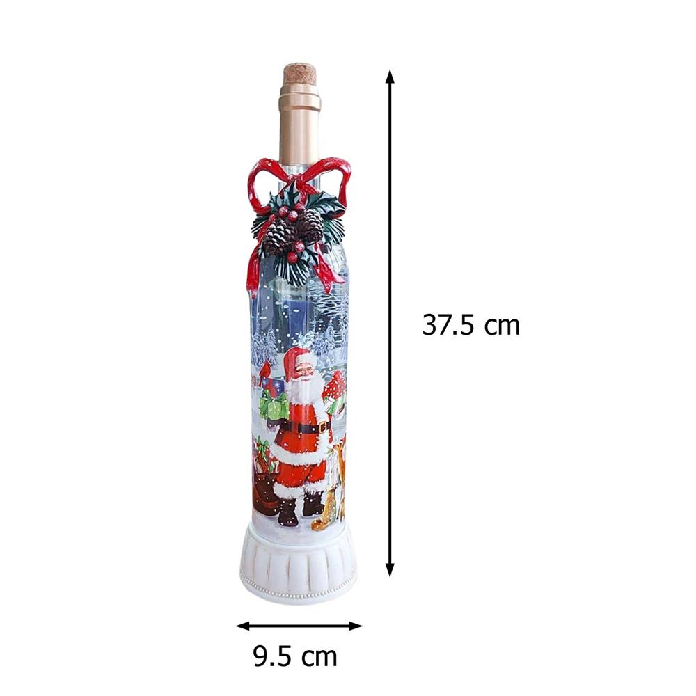 ของตกแต่งกล่องดนตรี SNAZZ SANTA BOTTLE 9.5x37.5 ซม. สีแดง