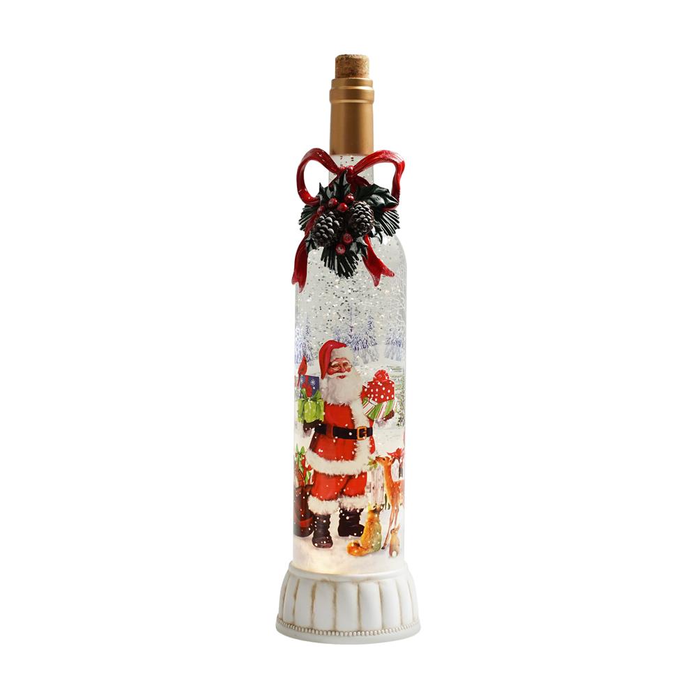 ของตกแต่งกล่องดนตรี SNAZZ SANTA BOTTLE 9.5x37.5 ซม. สีแดง