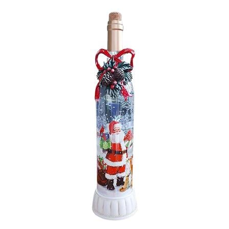 ของตกแต่งกล่องดนตรี SNAZZ SANTA BOTTLE 9.5x37.5 ซม. สีแดง_0