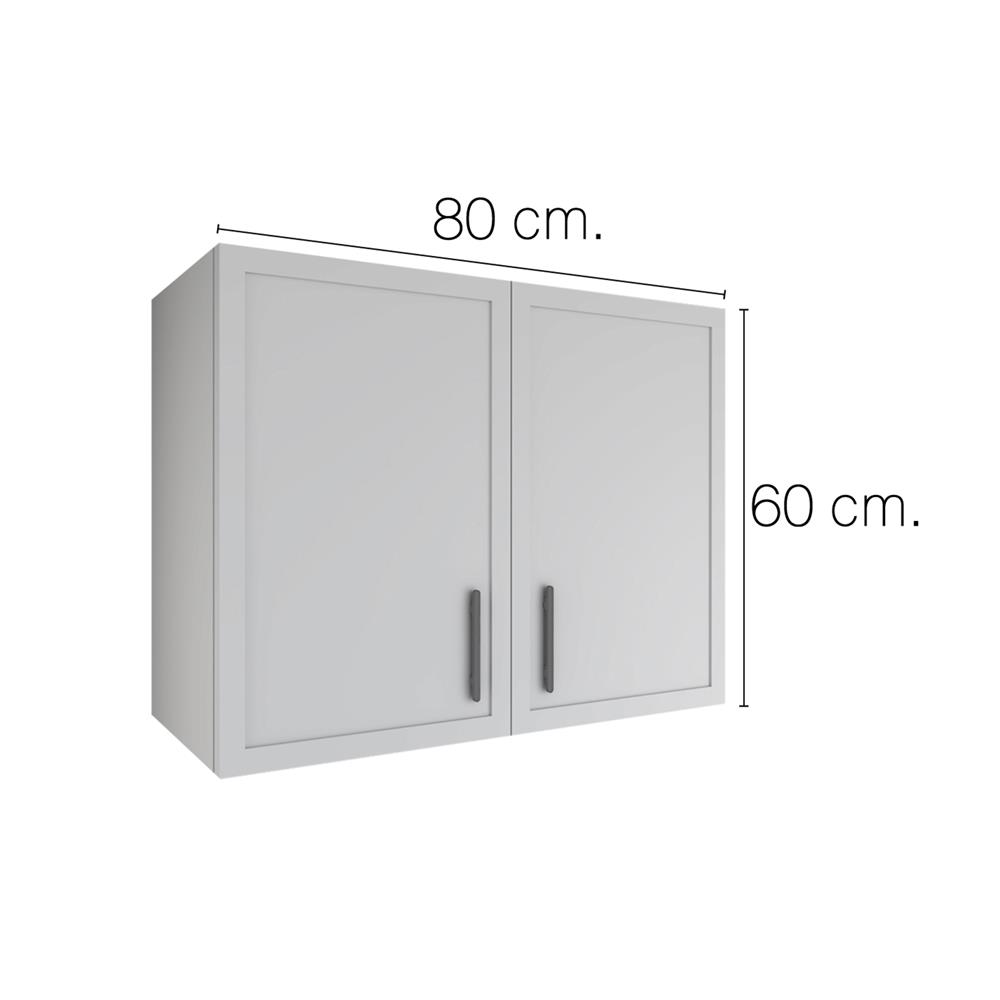 ตู้แขวนคู่ MJ SLIM SHAKER 80x60 ซม. สี ELEGANT GREY