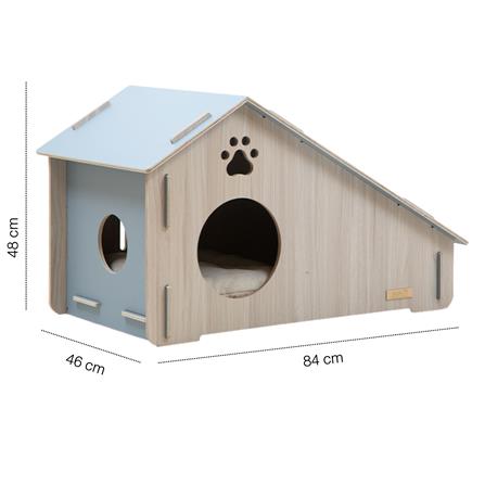 บ้านสัตว์เลี้ยงสโลป DR.CHOICE ROOF SLOPE WINDSOR สีฟ้า_4