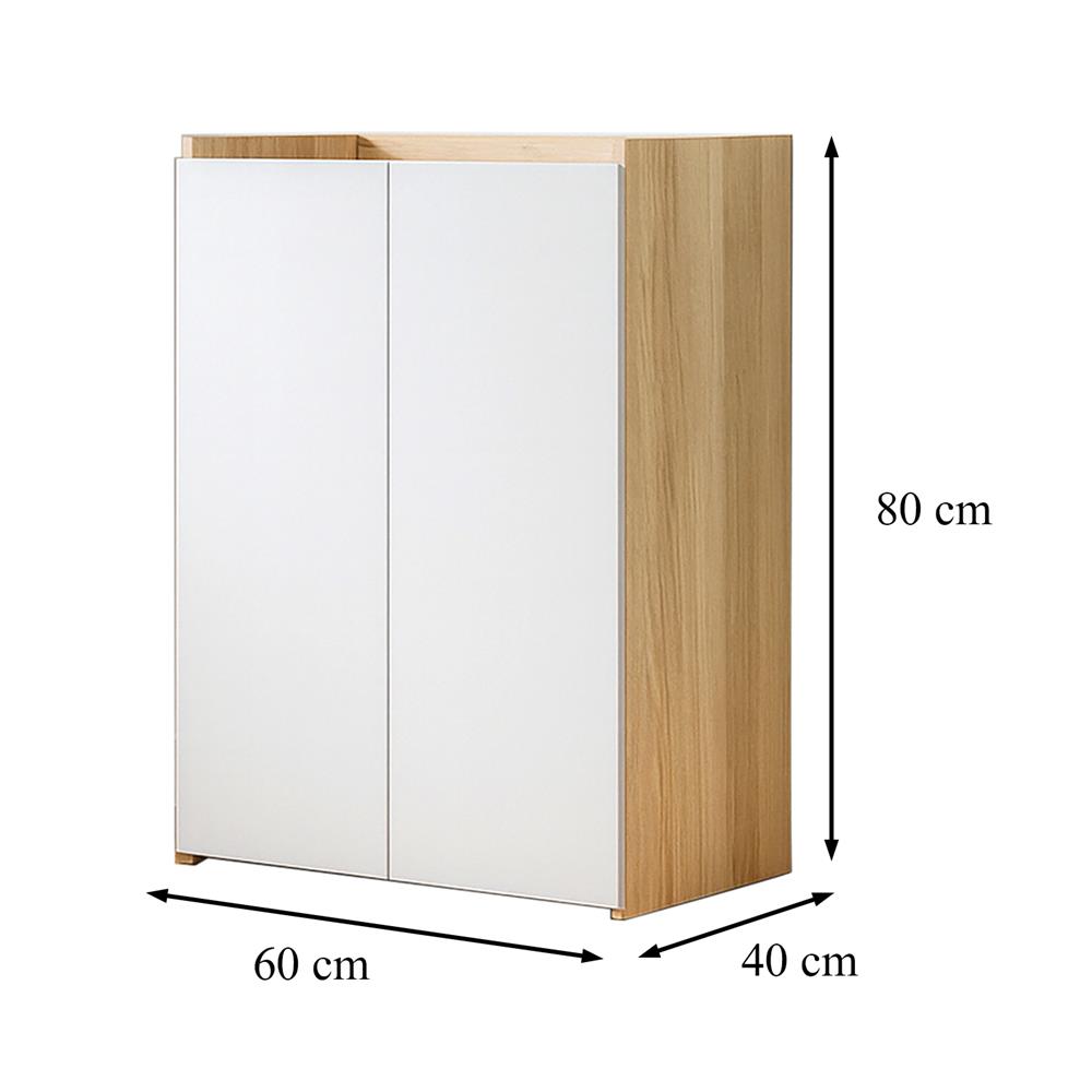 ตู้รองเท้า FURDINI KEPT 60 ซม. สี NATURAL OAK/ขาว