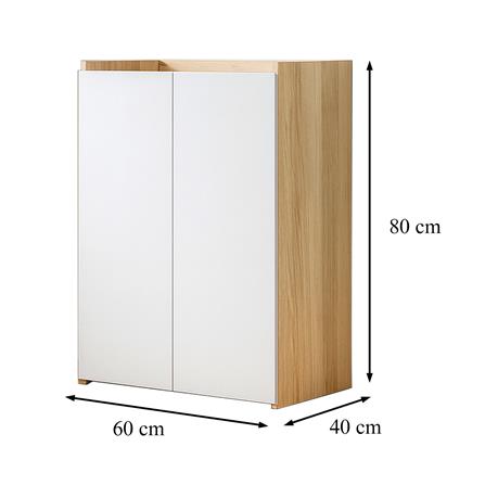ตู้รองเท้า FURDINI KEPT 60 ซม. สี NT OAK/ขาว_2
