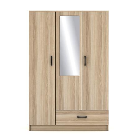 ตู้เสื้อผ้า 3 บานเปิด FURDINI FIGHT 120 ซม. สี NATURAL OAK_0
