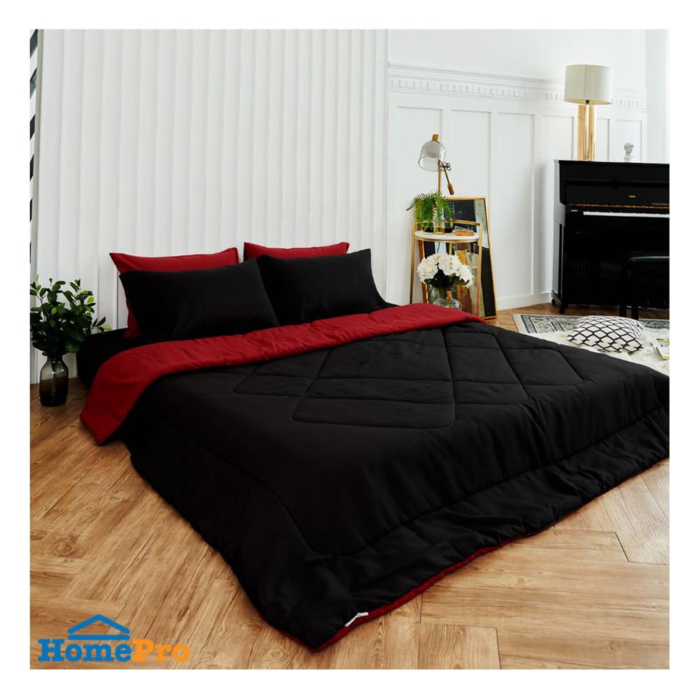 ผ้านวม SANTA BEDDING 70x90 นิ้ว สี BLACK/RED