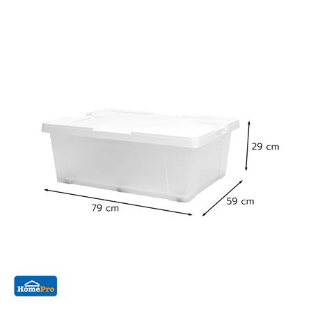 กล่องเก็บของ STACKO MORI SIZE L 85 ลิตร สีขาว/ใส_5