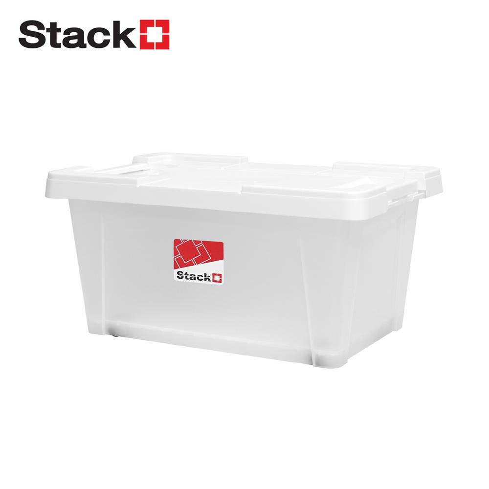 กล่องเก็บของ STACKO MORI SIZE S 35 ลิตร สีขาว/ใส