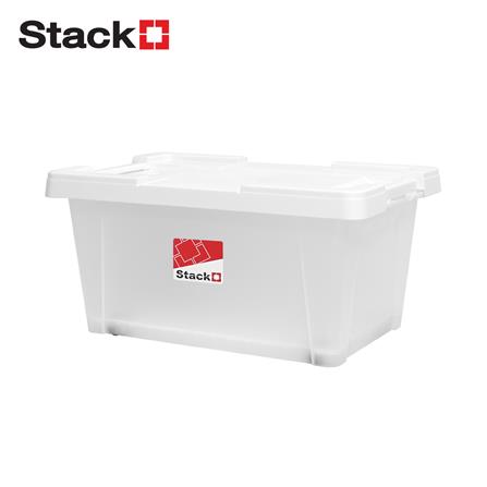 กล่องเก็บของ STACKO MORI SIZE S 35 ลิตร สีขาว/ใส_0