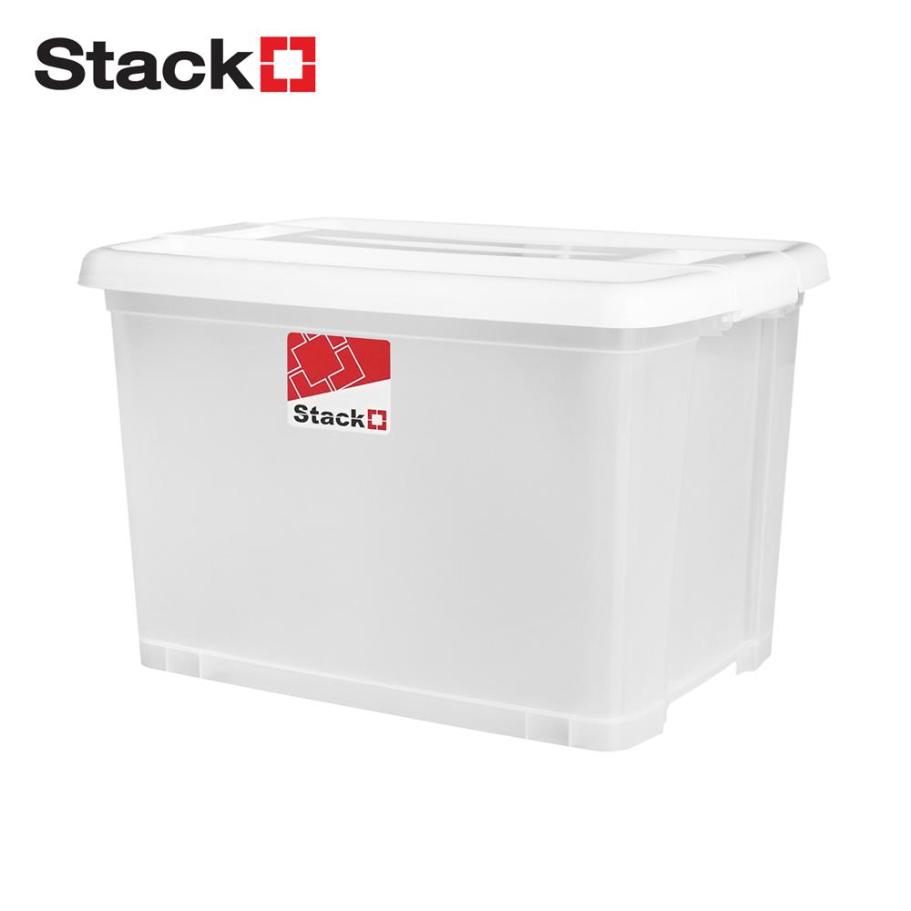 กล่องเก็บของ STACKO BULK 48 ลิตร สีขาว/ใส