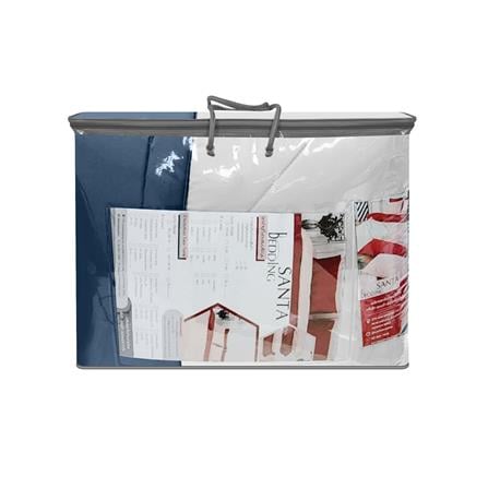 ผ้านวม SANTA BEDDING 100x90 นิ้ว สี WHITE/NAVY BLUE_2