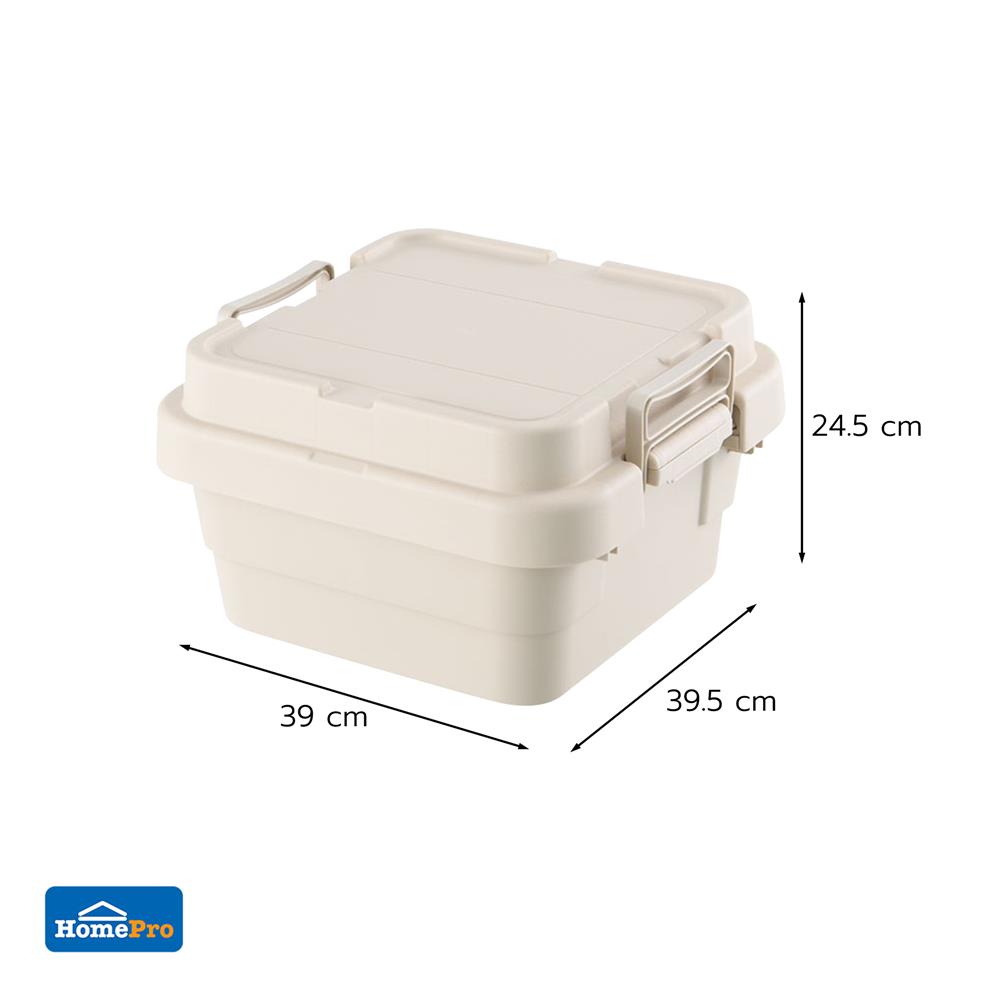 กล่องจัดเก็บท้ายรถ 18 ลิตร STACKO GLAM 39x39.5x24.5 ซม. สีเบจ