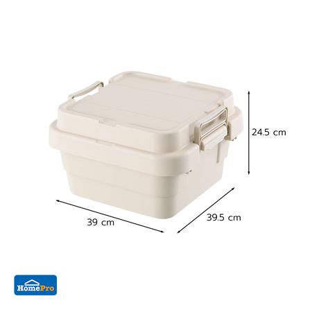 กล่องจัดเก็บท้ายรถ 18 ลิตร STACKO GLAM 39x39.5x24.5 ซม. สีเบจ_3