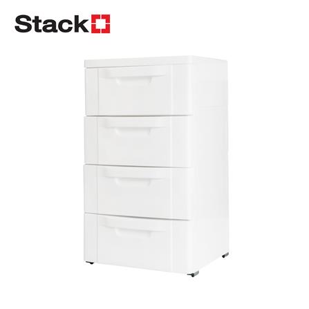 ตู้ลิ้นชัก 4 ชั้น STACKO JUNO 43x43.5x76.3 ซม. สีขาว_1