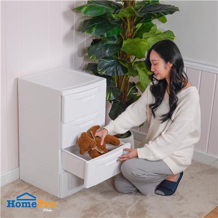 ตู้ลิ้นชัก 4 ชั้น STACKO JUNO 43x43.5x76.3 ซม. สีขาว_6