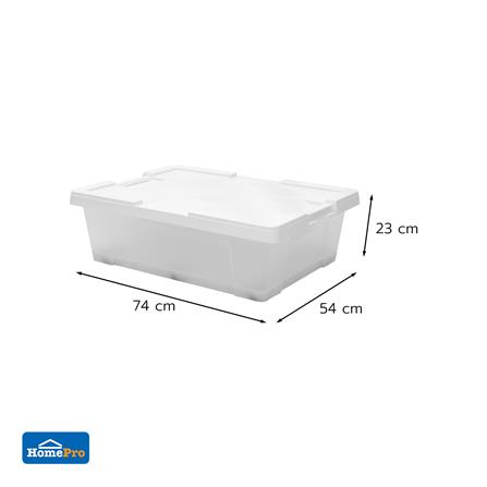 กล่องเก็บของ STACKO MORI SIZE M 50 ลิตร สีขาว/ใส_5